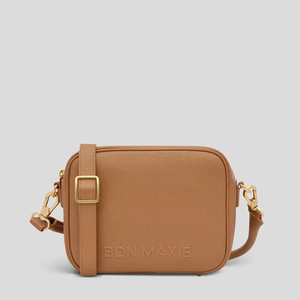 Sidekick Leather Crossbody Bag -- Tan