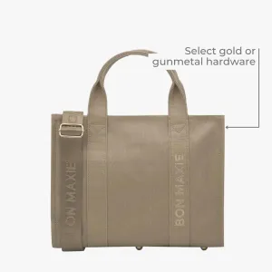 Small Structured Tote Bag -- Latte