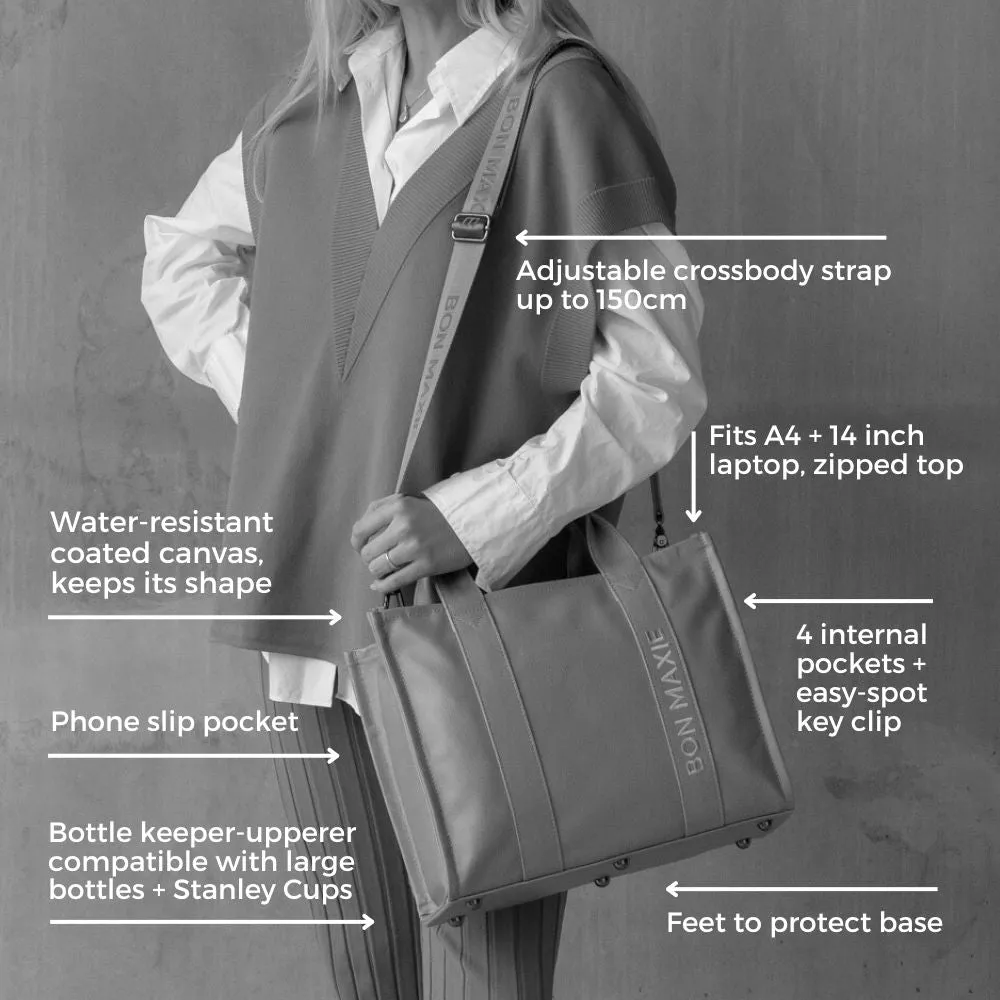 Small Structured Tote Bag -- Latte