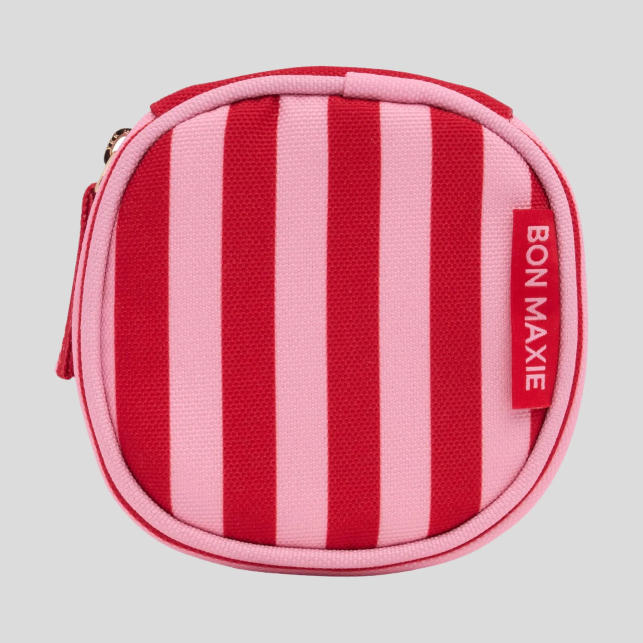 Travel Jewellery Case -- Pink/Red Stripe