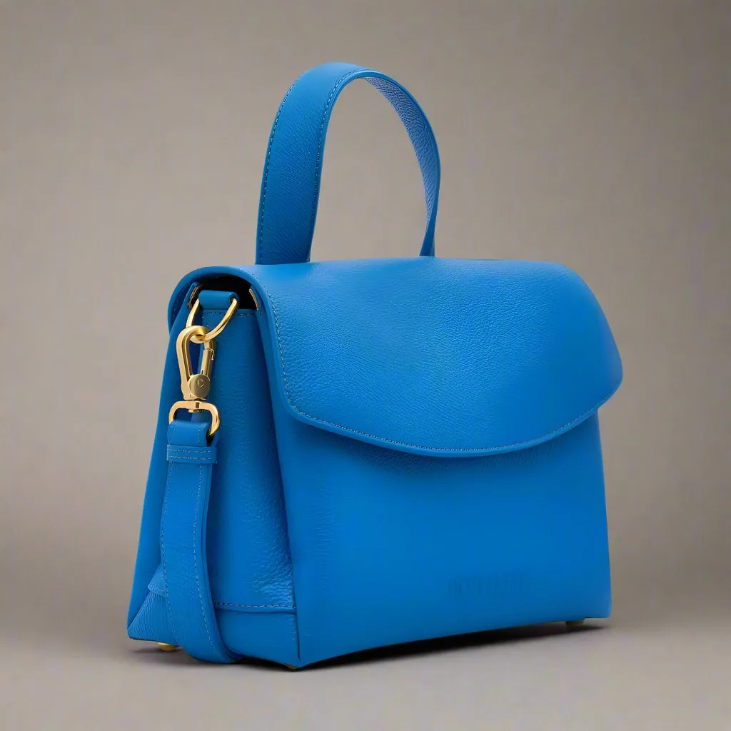 Tryhard Leather Crossbody Bag -- Cobalt