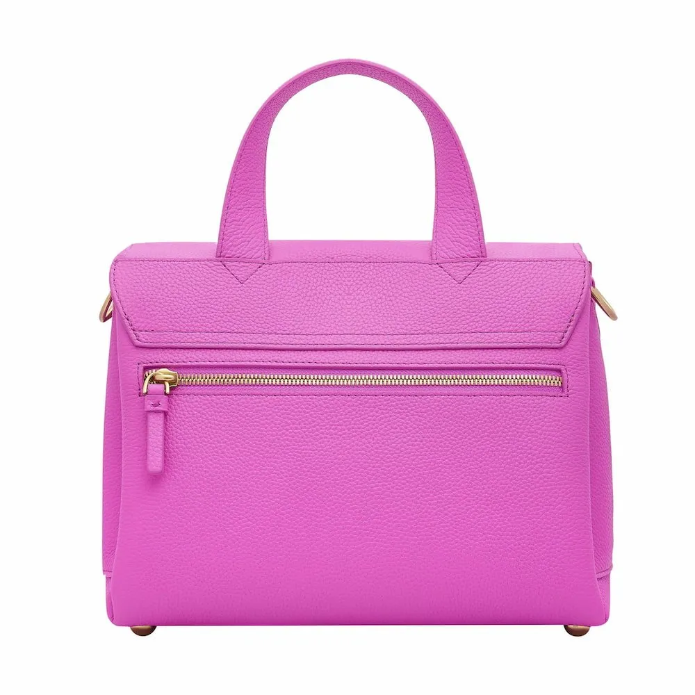 Tryhard Leather Crossbody Bag -- Fuchsia