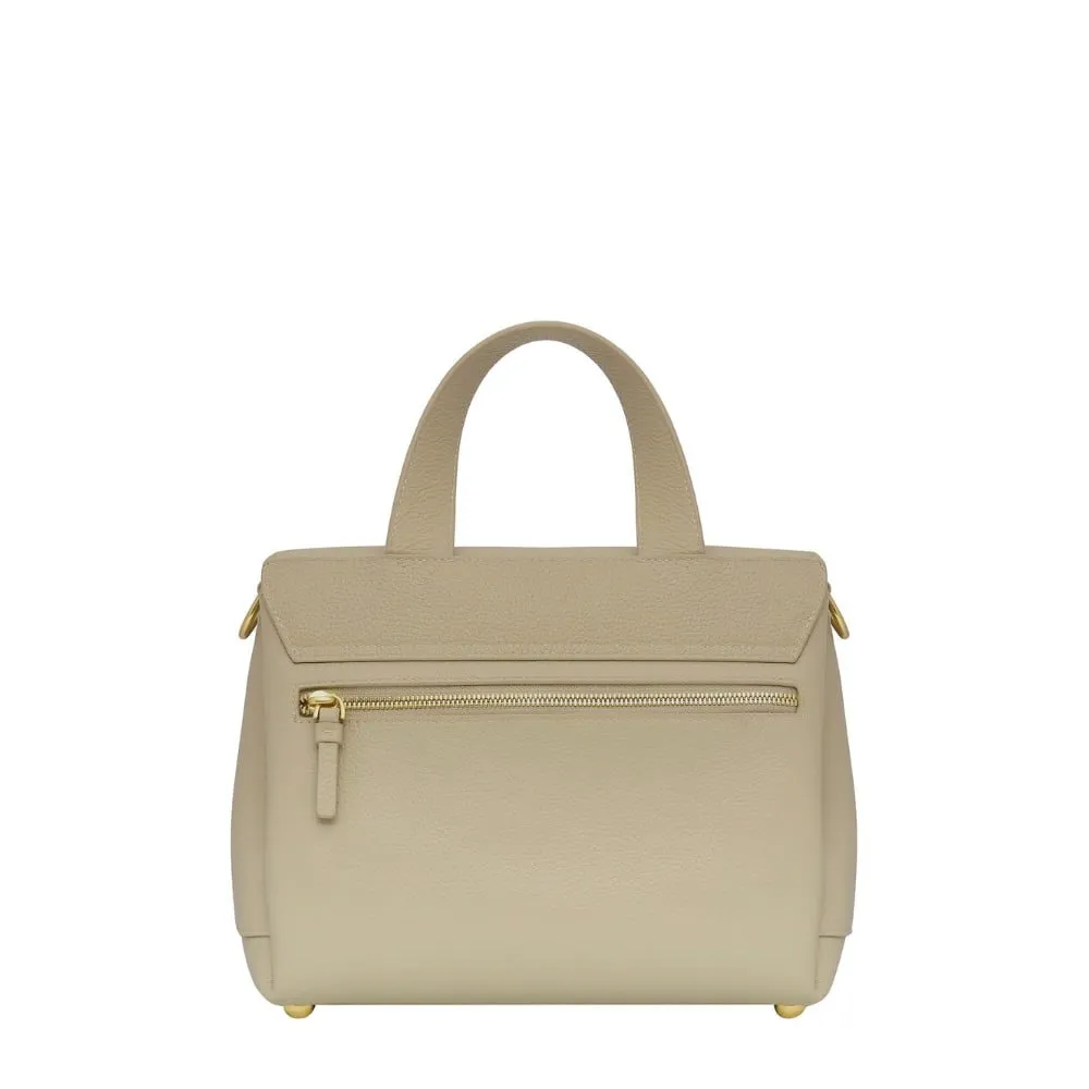 Tryhard Leather Crossbody Bag -- Stone