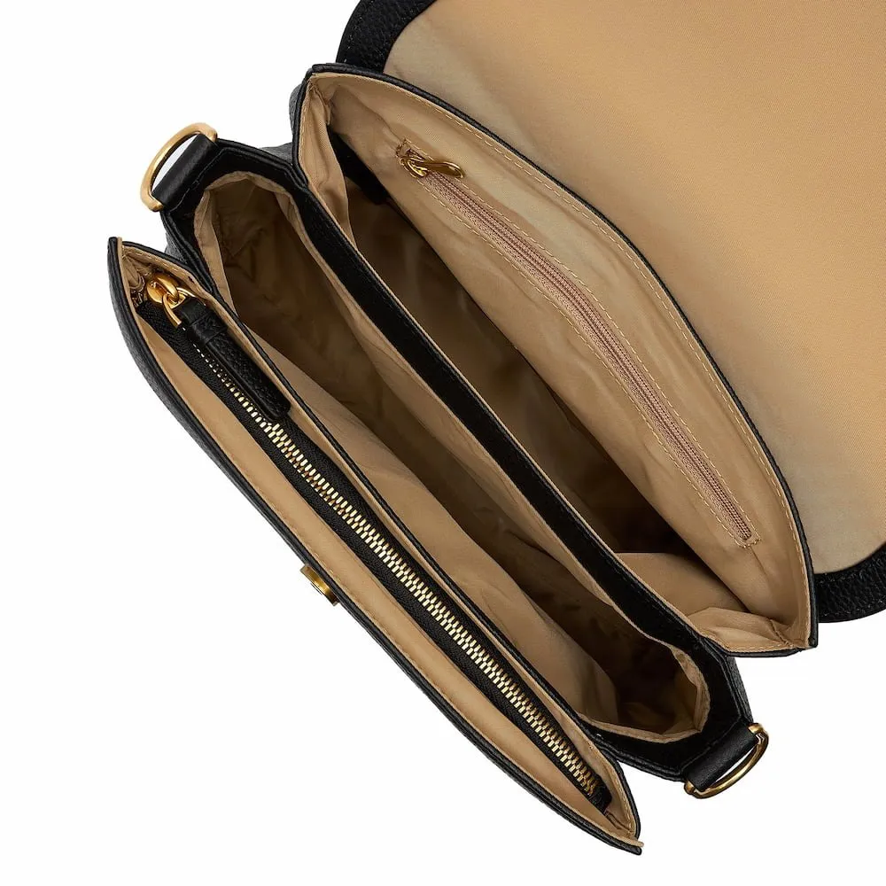Tryhard Leather Crossbody Bag -- Stone