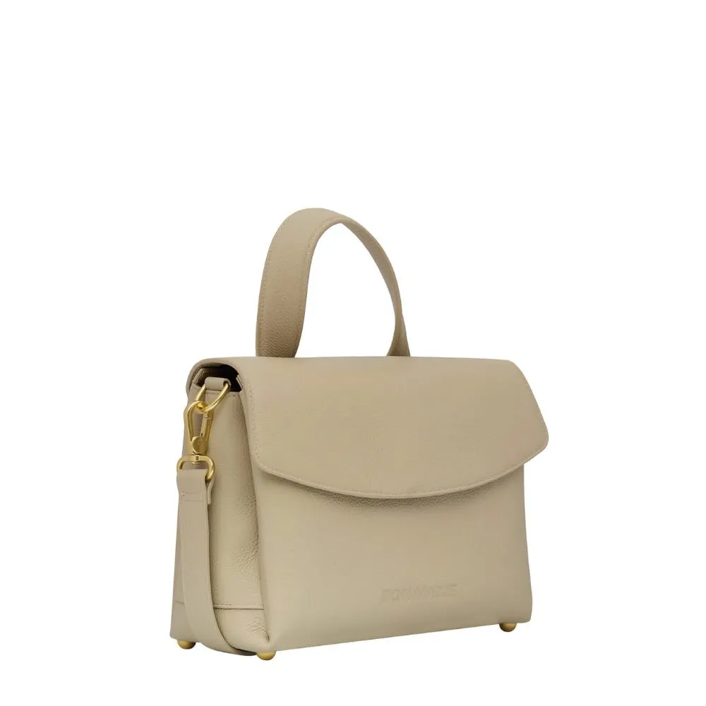 Tryhard Leather Crossbody Bag -- Stone