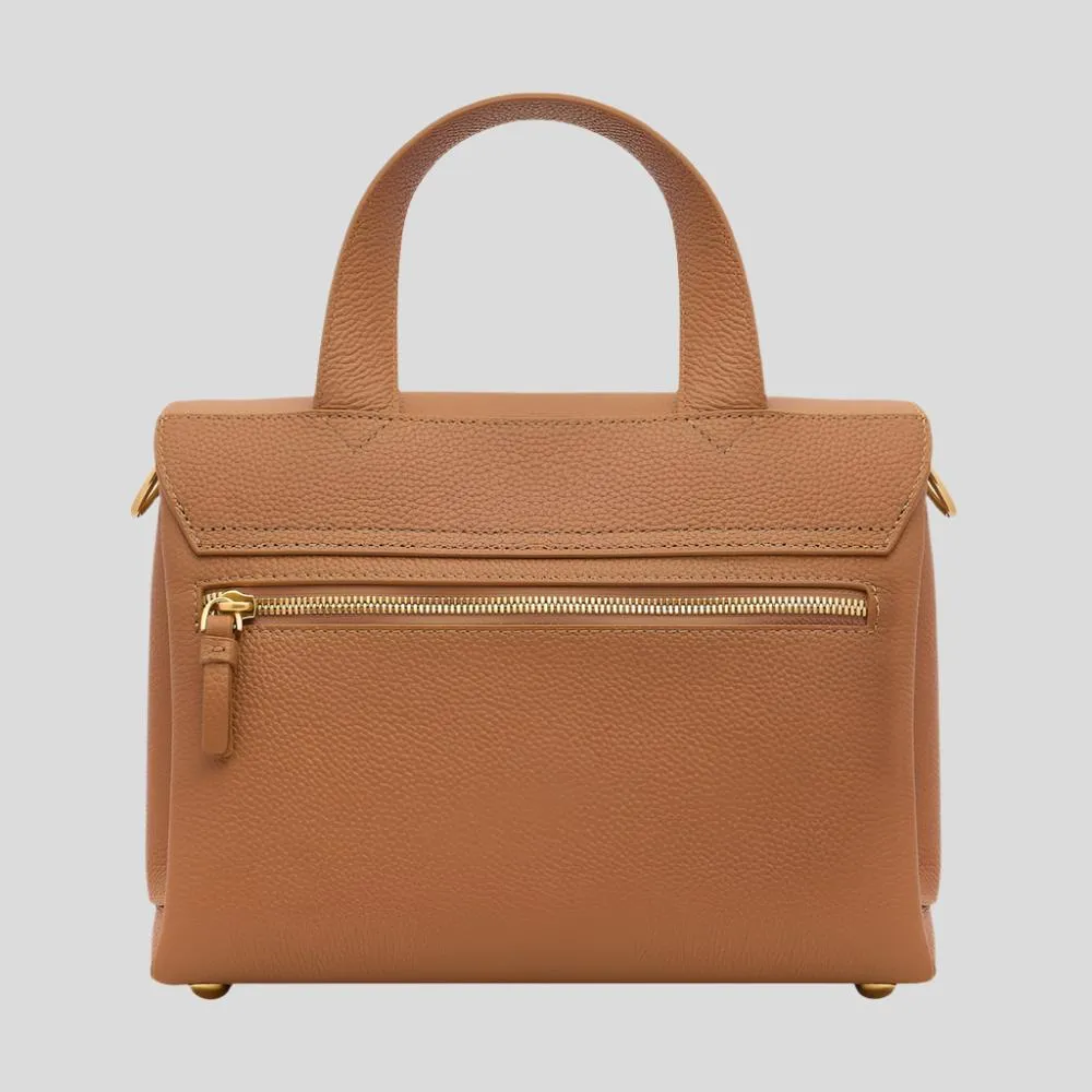Tryhard Leather Crossbody Bag -- Tan